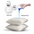 thumbnail image 6 of Waterproof Outdoor Throw Pillows with Inserts 18"x18", Purple Spring Floral Soft Decorative Pillowcases for Couch Bedroom, Butterfly Weeping Watercolor Botanical Pillow Covers for Sofa Living Room, 6 of 8