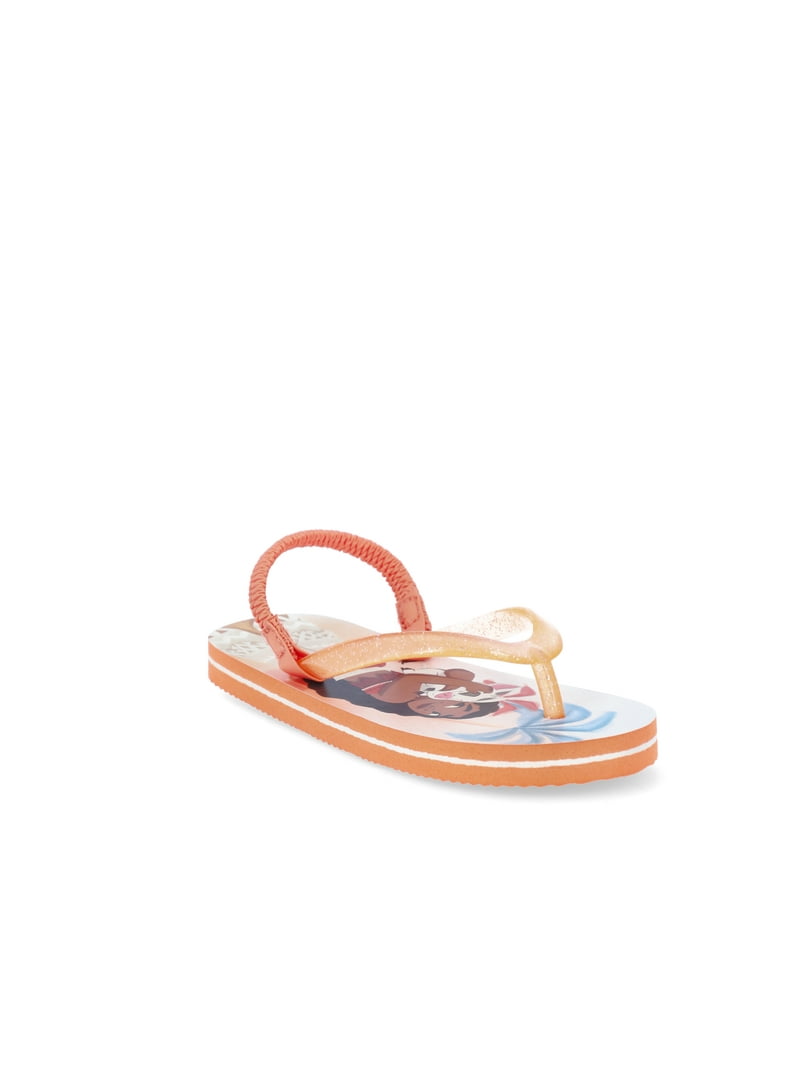 Moana Toddler Girls Glittery Backstrap Flip Flop Sandals