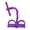 Purple, variant on 8-Strand Heavy Duty Abdominal Crunch Fitness Equipment - Pedal Ankle Puller with Handles for Abdomen, Waist, Arm, Leg Stretching