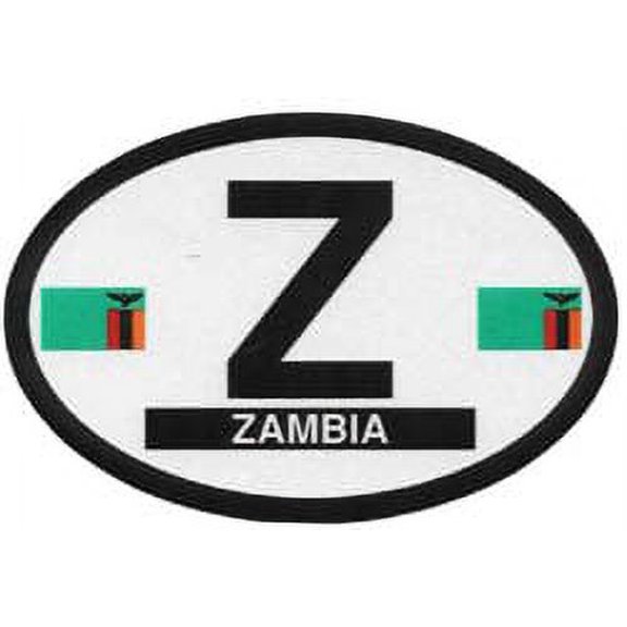 Zambia Oval Decal