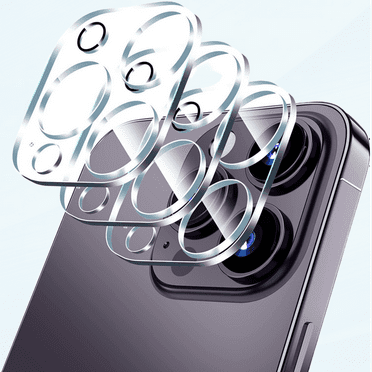 [3 Pack] Camera Lens Protector for iPhone 14 Pro 6.1" / iPhone 14 Pro Max 6.7", 9H Tempered Glass Film with Anti-Flash Ring, HD Clear, Scratch Resistant, Case Friendly, Easy Installation