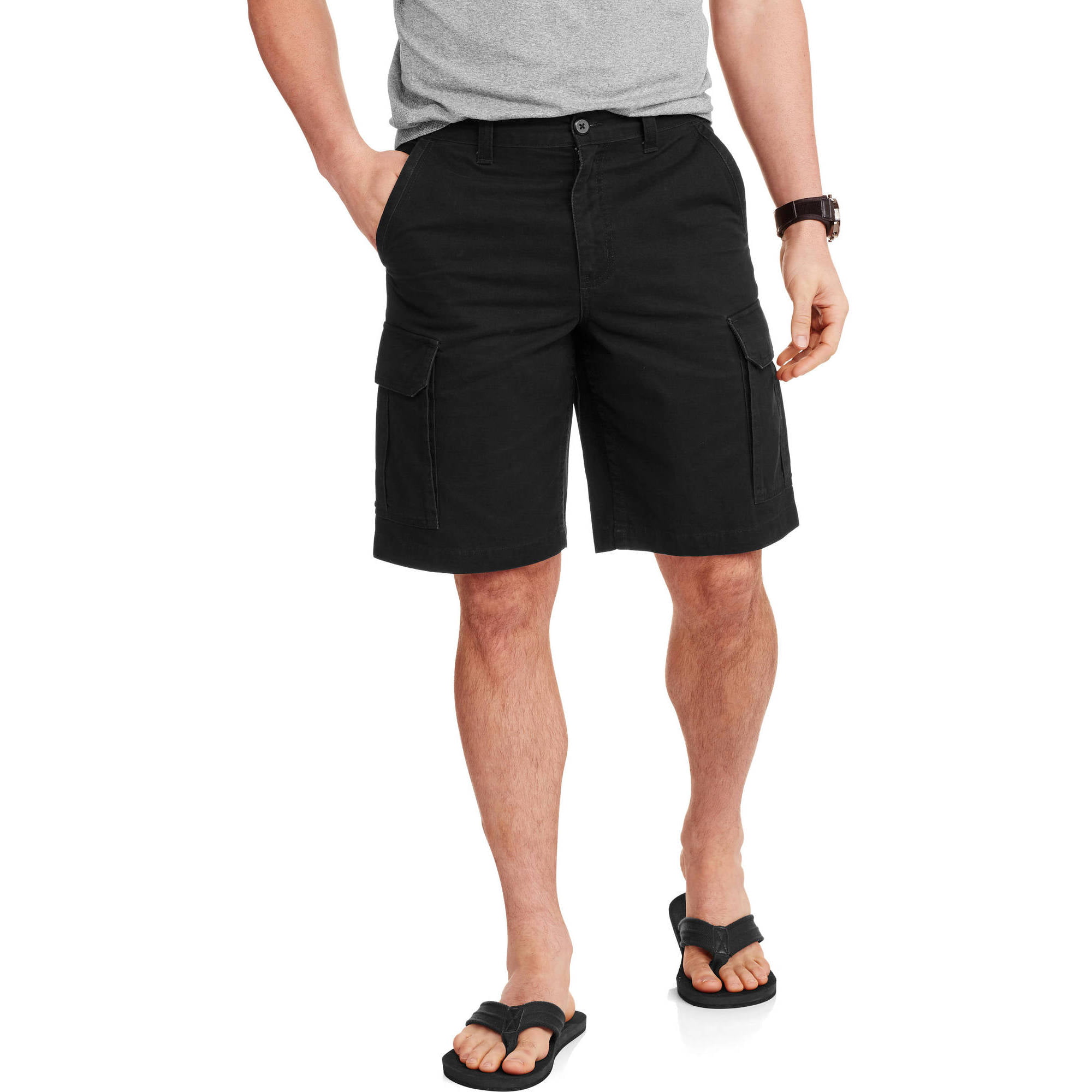 Airwalk Mens Combat Knee Length Summer Pants Zip Up Single Pocket Cargo Shorts
