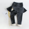 thumbnail image 4 of 12M-10T Little Girls Winter Warm Thicken Fleece Leggings Tights Skinny Pants, Uccdo Toddler Girl Solid Color Culottes Pantskirt Scooters, 4 of 7