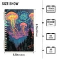 thumbnail image 2 of FORMRS 1-Subject Spiral Notebook 8" x 5" College Ruled 60 Refillable Sheet A5 Hard Cover, Psychedelic Jellyfish, 2 of 7