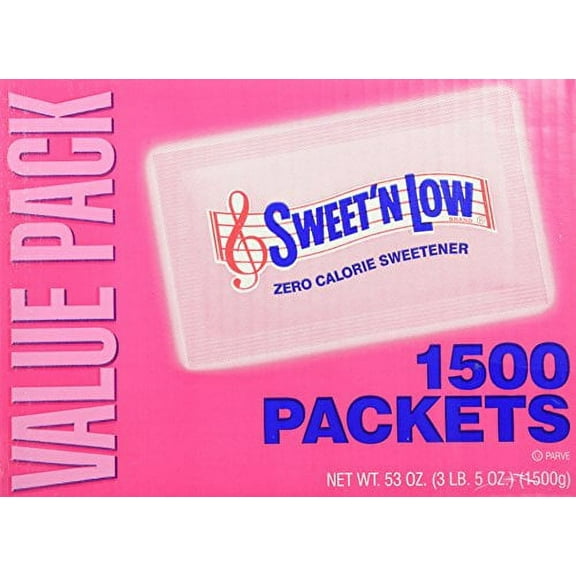 Sweet 'N Low Zero Calorie Sweetner - 1500 Packets (2 Pack) - Total 3000