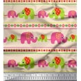 thumbnail image 1 of Soimoi Cotton Cambric Fabric Geometric Shapes,Stripe & Elephant Kids Fabric Prints by Yard 56 Inch Wide, 1 of 1