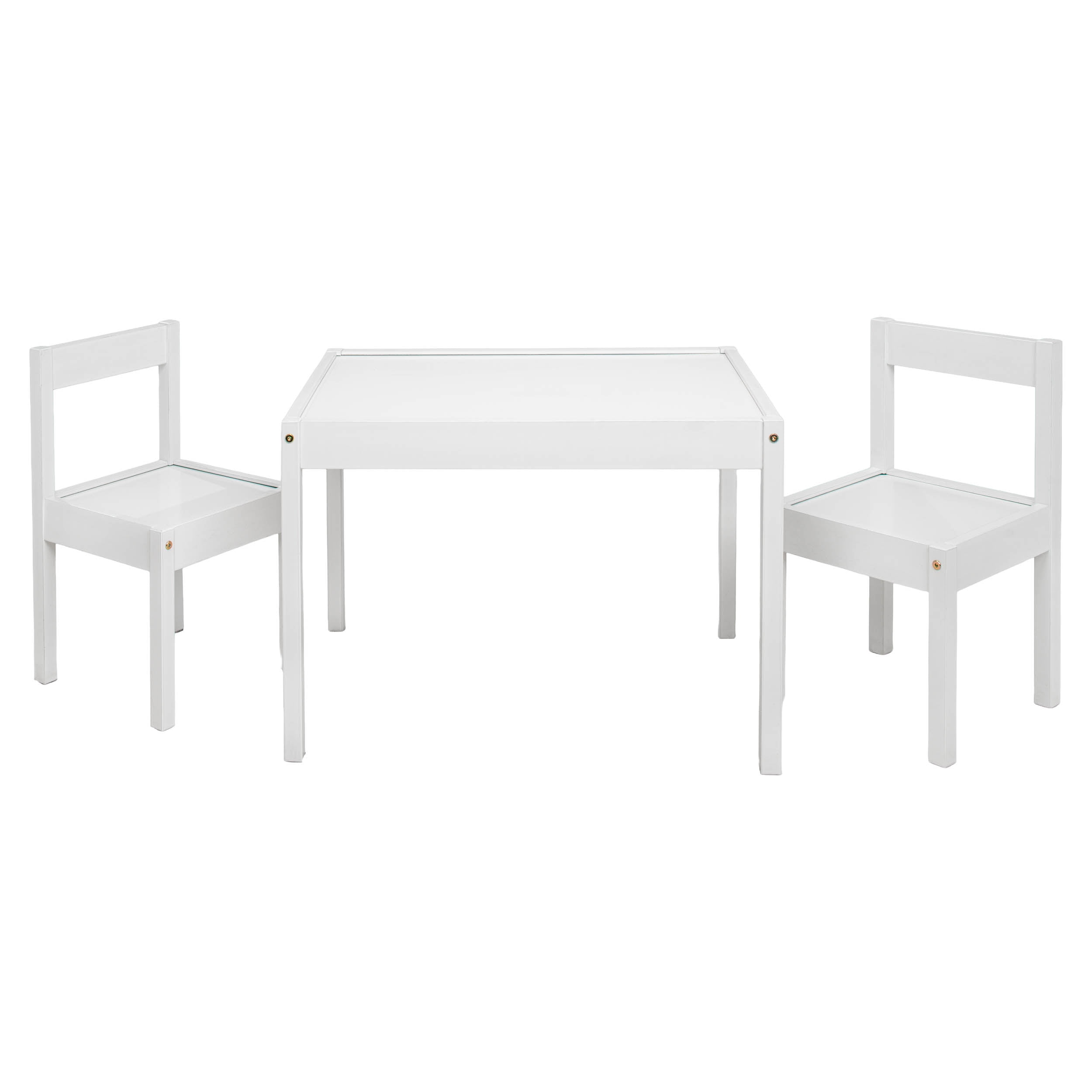 Mainstays Kids 3-Piece Table and Chair Set, White