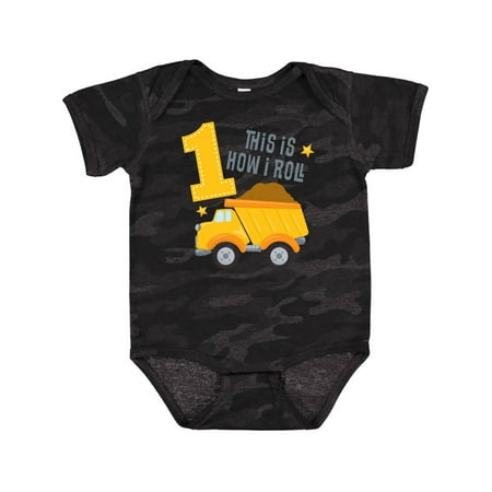 

Inktastic Dump Truck 1st Birthday Gift Baby Boy or Baby Girl Bodysuit