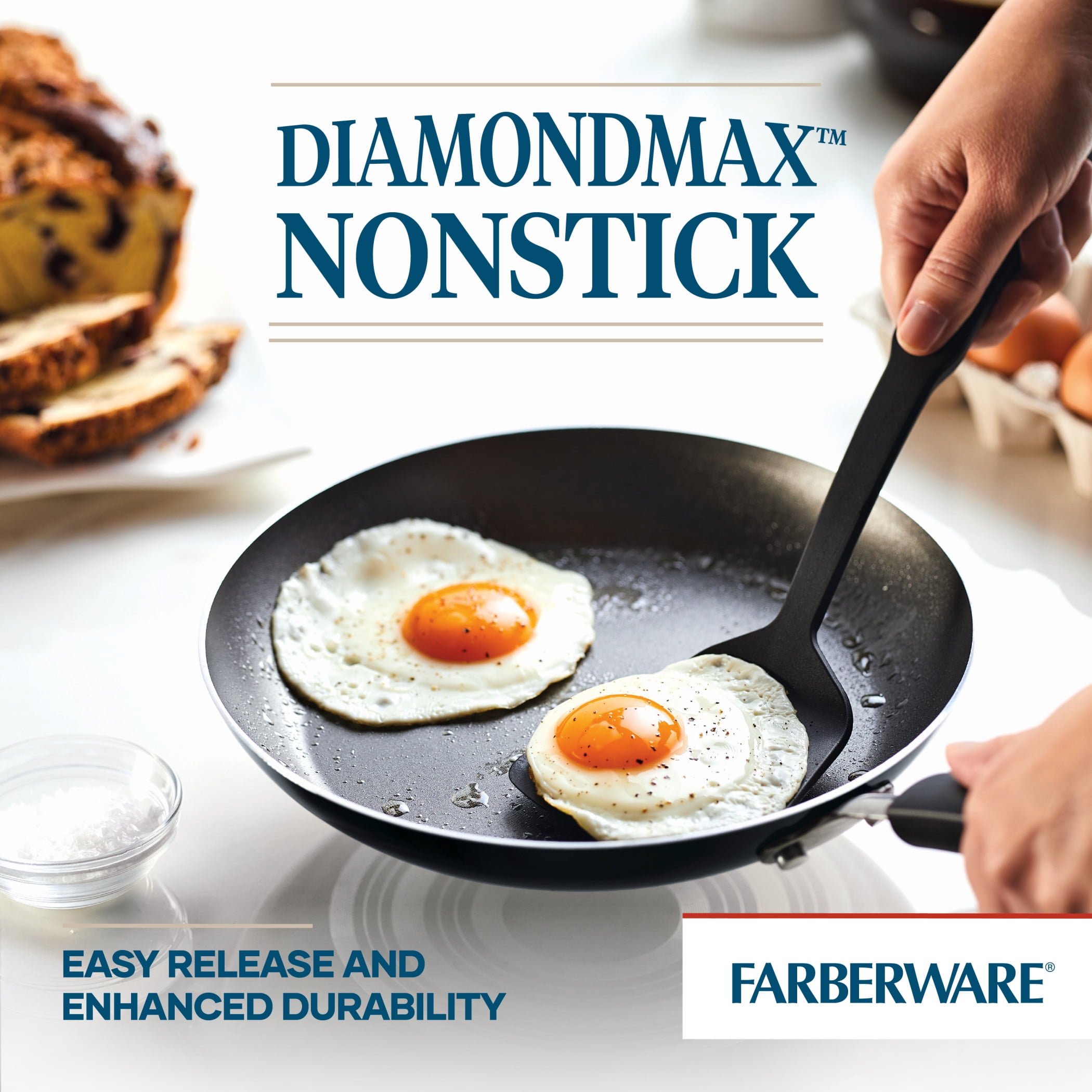 Farberware Reliance 3pc Aluminum Nonstick Frying Pan Set Black