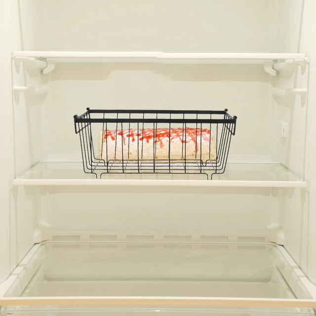Luxshiny Set of 4 Black Freezer Baskets For Optimal Organization In Home