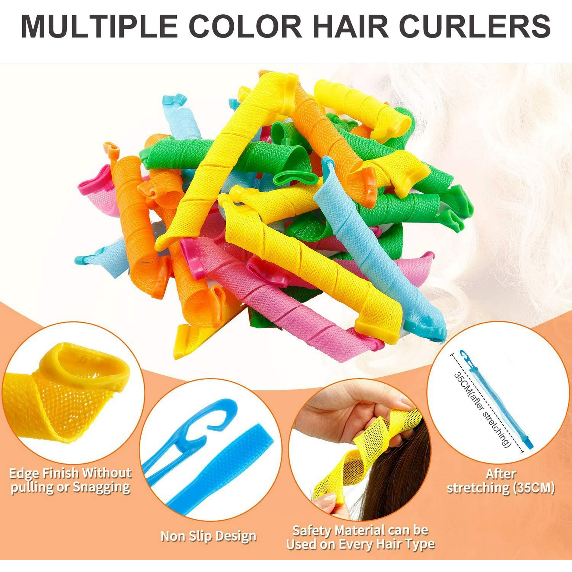 Hair Rollers Curlers Manual Hair Rollers Hair Rollers Rollers Heatless Curls Hair Rollers Magic Hair Rollers Spiral Curling Hair Styling Kit 18