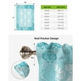 thumbnail image 6 of Aqua Boho Tie Up Curtains for Kitchen Bathroom Bedroom Windows 45 Inch Length, Vintage Floral Contemporary Art Balloon Drape Curtains Shade Rod Pocket Drapery Curtain Panel, 42"x54", 6 of 7