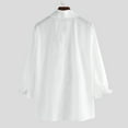 thumbnail image 3 of Mens Long Sleeve Japanese Style Yukata Shirts Casual Formal Party Tops, 3 of 4