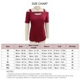 thumbnail image 3 of Camiseta Con Hombros frhos para Mujer, parte frontal suelta y transpirable para uso diario casual, 3 of 3