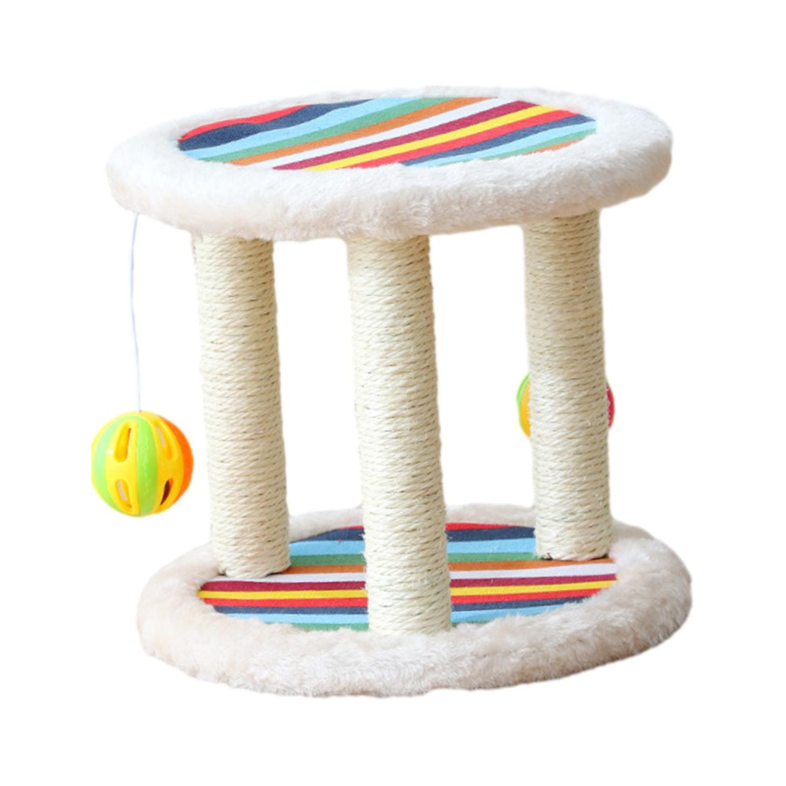 Bvdfgk Cat Scratch Post Cats Interactive Toy Perch for Indoor Cats for Cats Kitties Beige