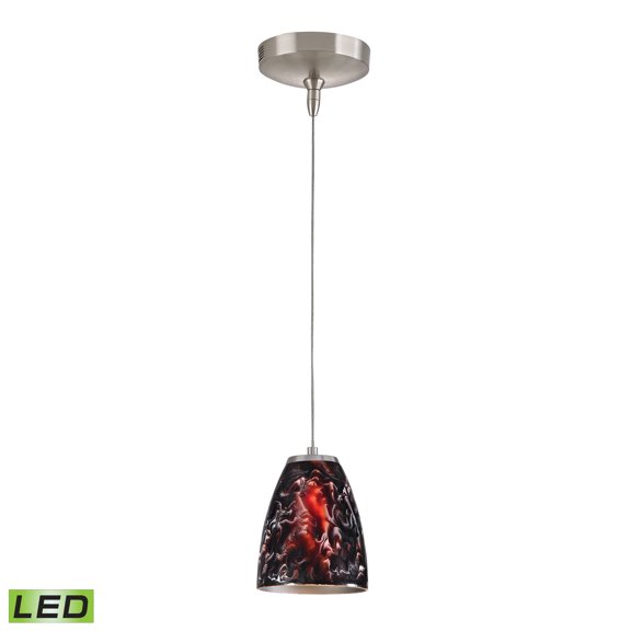 Elk Home Low Voltage 5-inch Wide 1-Light Mini Pendant in Brushed Nickel in Includes LED Bulb