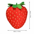 thumbnail image 3 of Large Strawberry Plush Pillow, 3D Fruit Shaped Cushion for Sofa Bed Chair Car, Soft Decorative Throw Pillow, Cute Food Theme Home Decor and Gift for Room Styling, 3 of 3