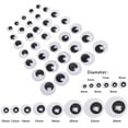 thumbnail image 4 of 100 PCS 14 Sizes Stuffed Toys Parts Not Self-adhesive Black With White Creative gift Doll Accessories Doll's Eyes Dinosaur Eye 6MM, 4 of 8