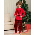 thumbnail image 5 of SILVERCELL Cartoon Print Christmas Family Pajamas Outfit Long Sleeved Crew Neck Top and Slim-Leg Long Pants Set, 5 of 12