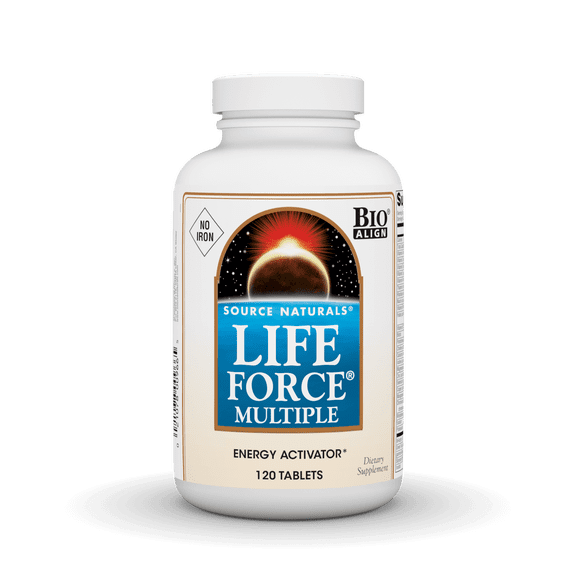 Source Naturals Life Force Multiple Iron Free Daily Multivitamin High Potency Essential Vitamins, Minerals, Antioxidants & Nutrients - Energy & Immune Boost - 120 Tablets