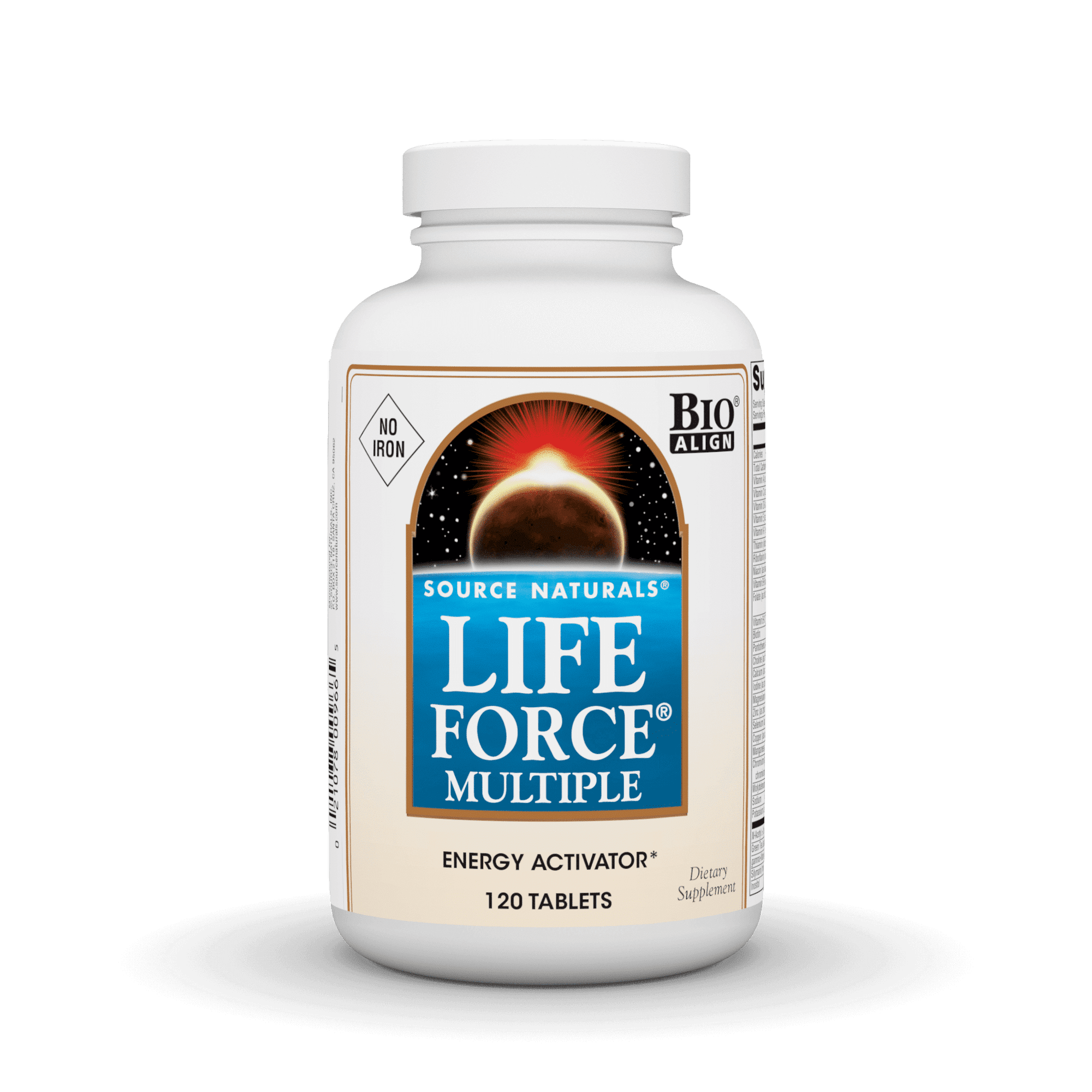 Source Naturals Life Force Multiple Iron Free Daily Multivitamin High Potency Essential Vitamins, Minerals, Antioxidants & Nutrients - Energy & Immune Boost - 120 Tablets