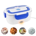 thumbnail image 1 of Electric Lunch Box 40W -Stainless office Steel Portable Food Warmer Heater Spoon and 2 Compartments Included for Car Truck and Work, 1 of 8