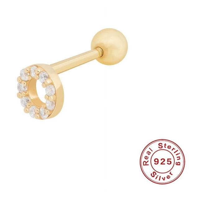 Pendientes de plata de ley 925 antialérgicos con diseño de hip hop para mujeres y hombres, con diseño de hueso de oreja y clavos, de estilo europeo y americano