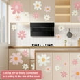 thumbnail image 6 of Hvxrjkn 12 Sheets 34 Pieces Daisy Flower Wall Stickers Stick Floral Decal Removable Reusable Flower Decal for Home Bedroom Living Room Wall Decor, 6 of 9
