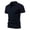 Navy, variant on Mens Cotton Button Collared Shirts V Neck Short Sleeve Tops Plus Size Golf Shirt Stretch Athletic Tshirt Classic Comfy Clothing White L
