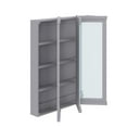 thumbnail image 3 of DHP Otum Bathroom 3 Door Mirrored Medicine Cabinet and Organizer, Surface Mount Wall Storage, Gray, 3 of 10