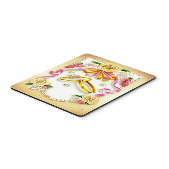Wedding Rings Mouse Pad Hot Pad or Trivet