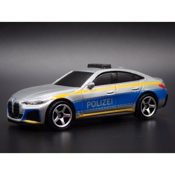 Open Box 2022-2025 BMW i4 POLICE SEDAN POLIZEI POLICE CAR 1/64 SCALE DIECAST MODEL CAR