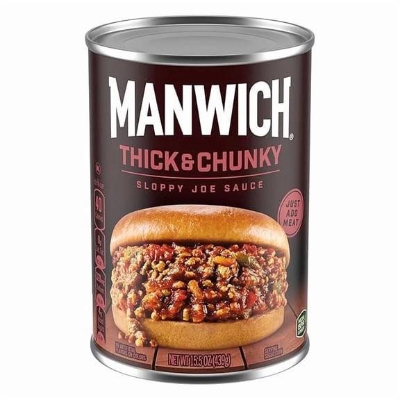 2-Pack Manwich Sloppy Joe Sauce, Thick and Chunky, Canned Sauce, 15.5 oz.