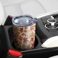 thumbnail image 5 of 20oz Insulated Tumbler, Travel Coffee Tumbler with Lid, Cup Holder Friendly Travel Coffee Mug, Stainless Steel Thermos, 20 Oz Tumbler, Reusable Insulated Coffee Mug with Lid ( Autumn Maple Leaf ), 5 of 7