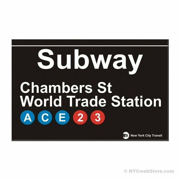 World Trade Center NYC Subway Magnet - New York City MTA Replica Souvenir Gift