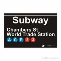 World Trade Center NYC Subway Magnet - New York City MTA Replica Souvenir Gift