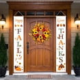 thumbnail image 2 of Decoración de otoño – Decoraciones de otoño para el hogar – Happy Fall Y'all & Give Thanks Porche Banners para decoraciones de cosecha de otoño – Decoraciones de Acción de Gracias para el hogar ER, 2 of 5