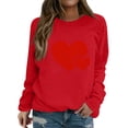 thumbnail image 5 of WTXUE Valentine Day Sweatshirts for Women Love Heart Printed Sweatshirts Graphic Tunic Sweatshirts Crewneck Sweatshirt Fall Sweatshirts Athletic Sweatshirts Thick Sweatshirts Red Xl, 5 of 5