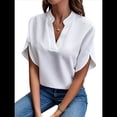 thumbnail image 1 of Blusa de para Mujer, Cuello en V, Estilo Túnica Elegante. L, 1 of 5