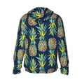 thumbnail image 2 of Goofa Colorful Pineapples Printed Women's UPF 50+ Sun Protection Hoodie Jacket Lightweight Long Sleeve Sun Shirt for Women with Pocket Hiking Outdoor-X-Large, 2 of 9