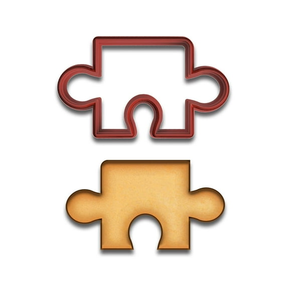 Puzzle Cookie Cutter (4", Style 3) - Great for Creative Baking & DIY Fondant (Random Color)