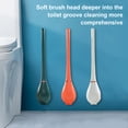 thumbnail image 3 of OIUR Silicone Toilet Bowl Brush Holder Set Wall Mounted Modern Flexible Rubber Bathroom Scrubber No Hair Tangling Cleaning Brushes, 3 of 7