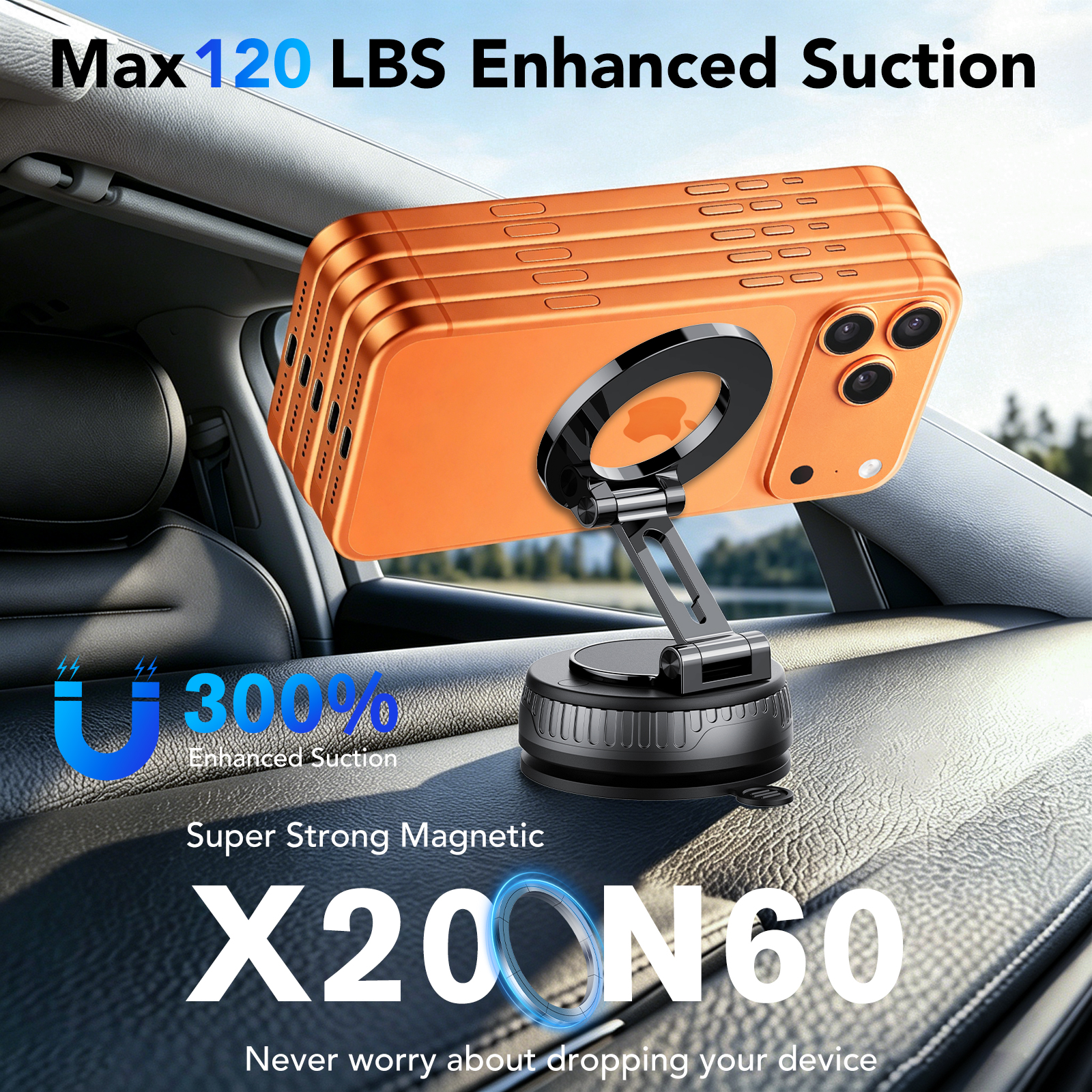 FAMOO Magnetic Car Phone Holder with N60 Magnets photo 5