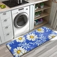 thumbnail image 3 of Blue Daisy Flower Lightblue Petals Pattern Kitchen Rug Mat,Kitchen Runner Rugs Non Skid Washable,Decorative Kitchen Floor Mats for Kitchen,Sink,Laundry,17"x47.2", 3 of 7