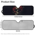thumbnail image 6 of Uorisanigo Windshield Sun Shade for 1997-2017 Jeep Wrangler Rubicon Sahara TJ JK JKU 2/4 Doors -Blocks UV Rays SunVisor, Red Rose Skull Car Sun Shade Keep Your Vehicle Cool, 6 of 7