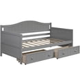 thumbnail image 4 of Gewnee Wood Twin Size Daybed with Two Storage Drawers for Kids Bedroom,Gray, 4 of 8