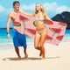 thumbnail image 4 of Xihbxyly Toalla de Playa de Microfibra, Ligera y Resistente a La Arena, de Secado Rápido para Piscina y Playa, Suave y Absorbente, Ideal para Viajes, Manta Multiusos para Camping y Senderismo, 76 X 1, 4 of 7