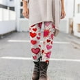 thumbnail image 4 of Cadancy Valentine Day Womens Leggings Trendy Heart Print High Waisted Stretchy Tights Soft Cozy High Waisted Tummy Control Cute Holiday Yoga Pants, 4 of 9