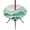Sage Green, variant on Pink Waves Coastal Round Outdoor Tablecloth with Umbrella Hole Zipper, Pink Ombre Summer Beach Oceans Elastic Fitted Table Cover, Waterproof Table Cloth for Patio Picnic Party Fits 36"-44"