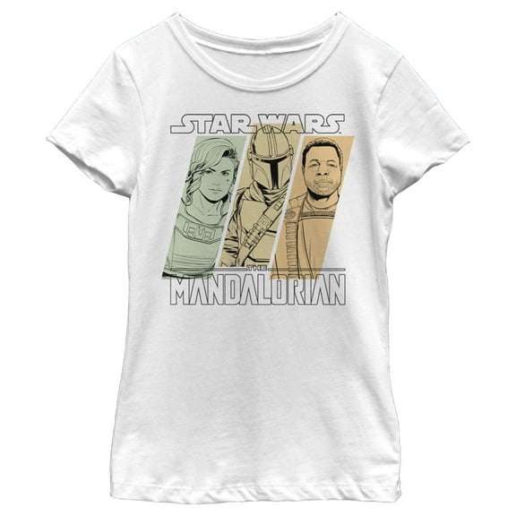 Girl's Star Wars: The Mandalorian The Partnership  Graphic Tee White Medium